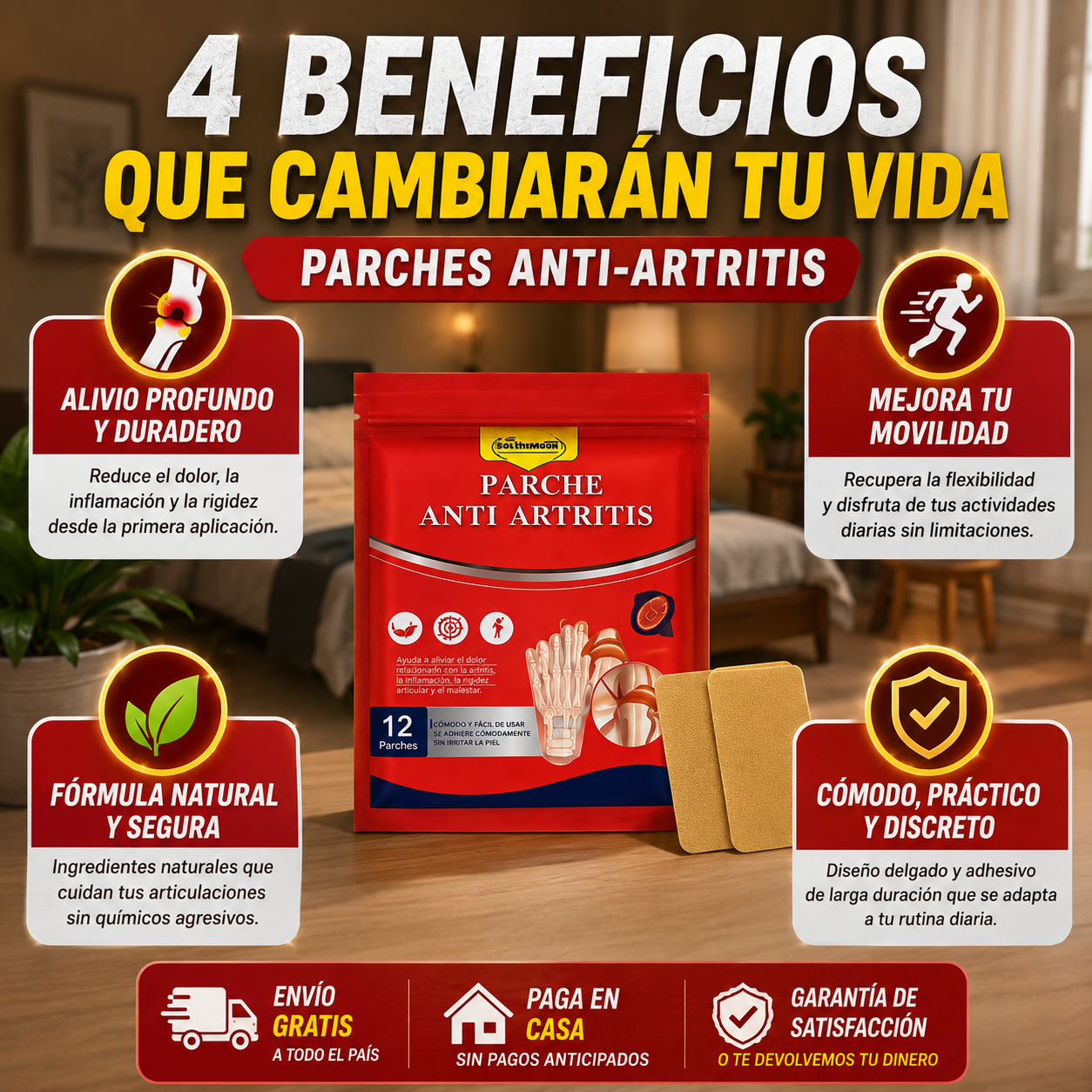 ArthriRelief Pro™ 😌✨ Pack 3 Alivia el Dolor de Artritis (Promo 36 uni)