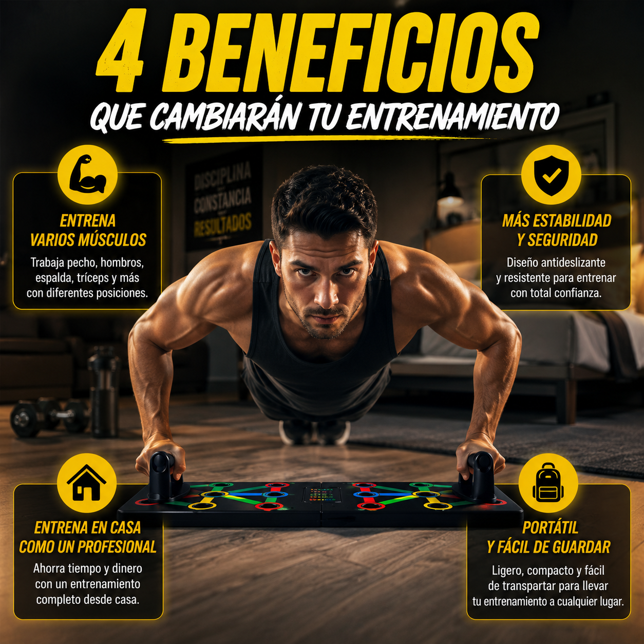 Tabla de ejercicios IronPush Elite